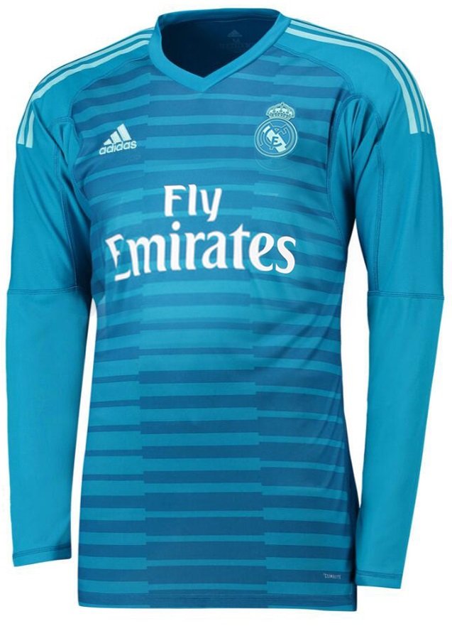 Camisa oficial Adidas Real Madrid 2018 2019 I Goleiro manga comprida
